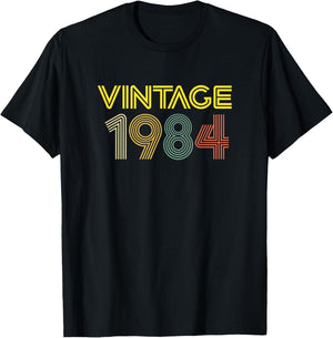 Vintage 1984 Best Year 1984 Original Genuine Classic T-Shirt - T-Shirt | Black