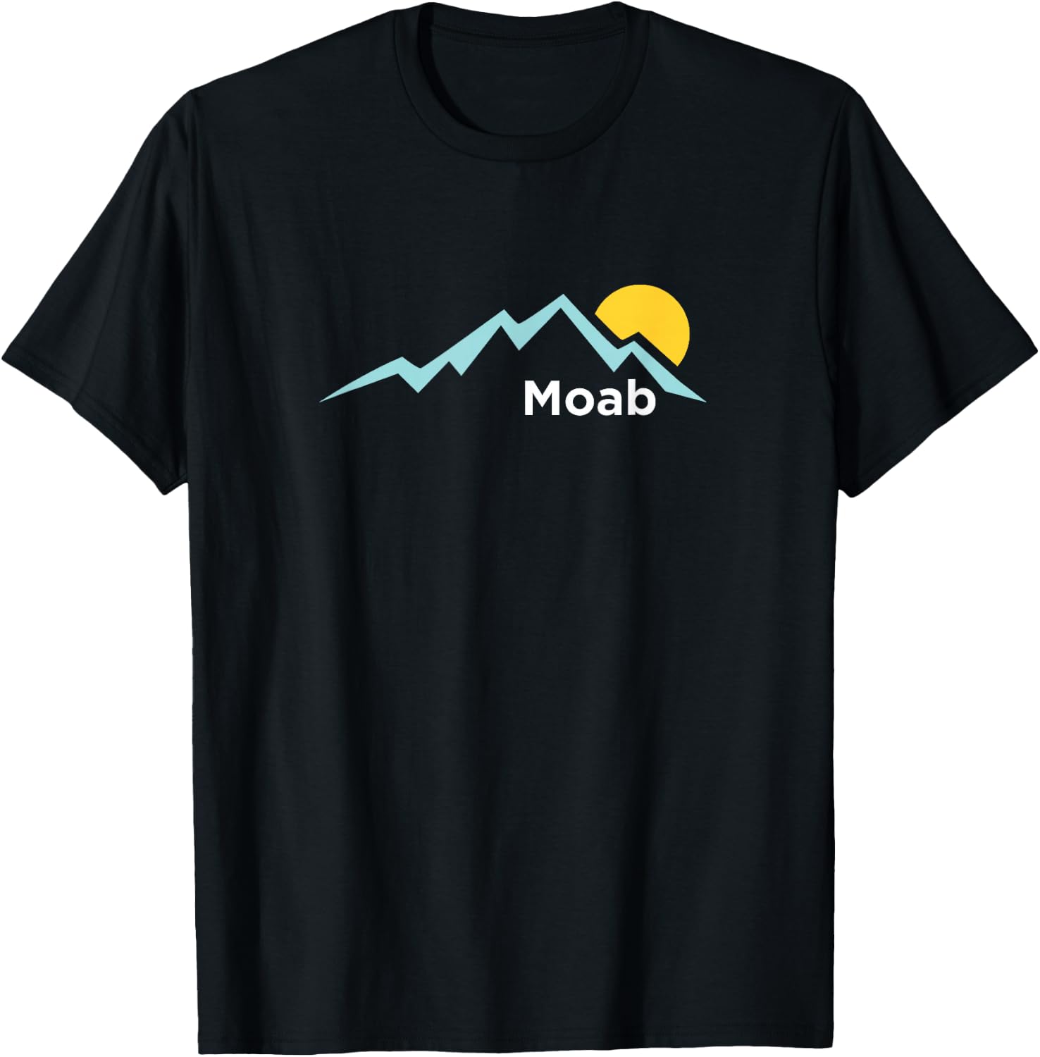 Moab, Utah Sunset Mountain - Moab T-Shirt - T-Shirt | Black