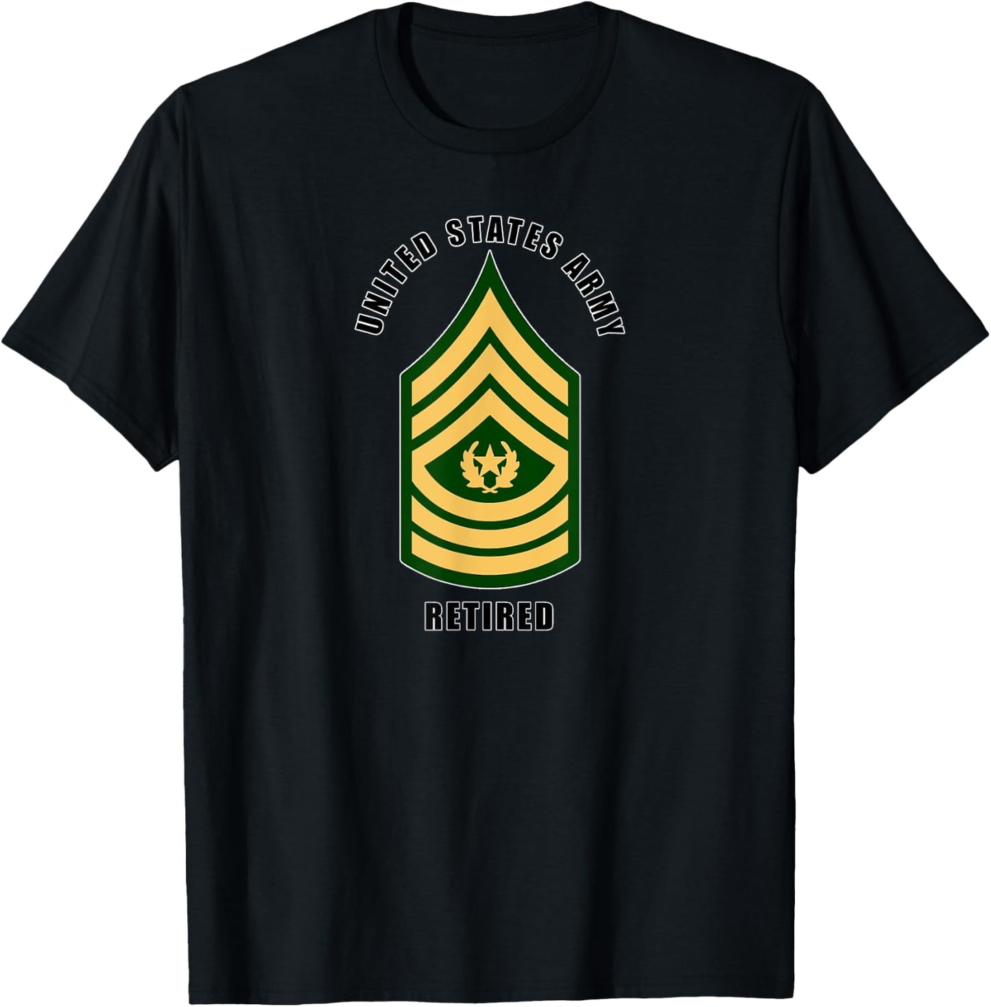 United States Army Retired Command Sergeant Major Retirement T-Shirt - T-Shirt | Black