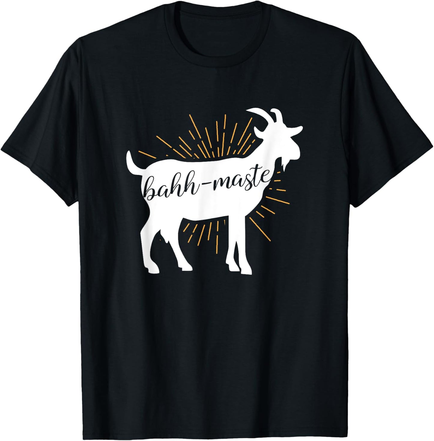 Bahh-Maste Goat Yoga Namaste Pun Shirt Gift Men and Women T-Shirt - T-Shirt | Black