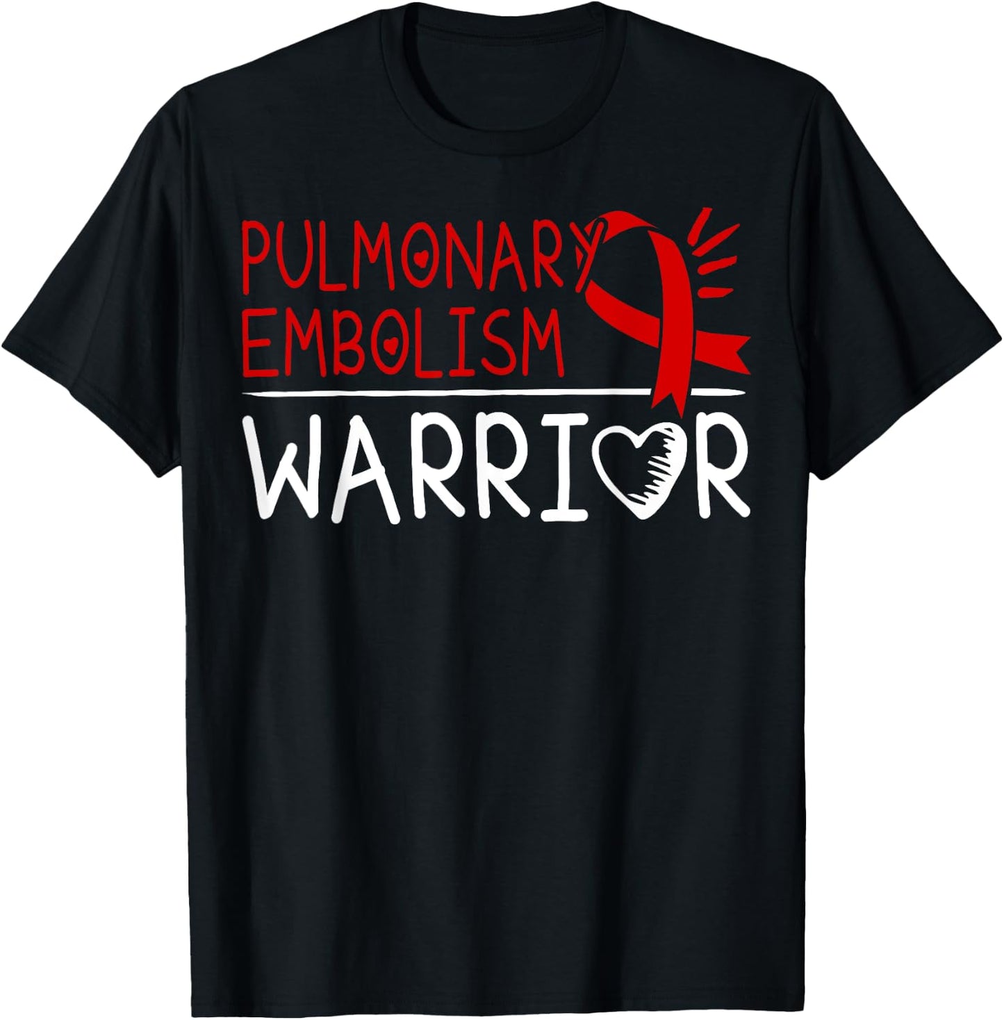 Red Ribbon Gift Pulmonary Embolism Patients T-Shirt - T-Shirt | Black
