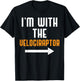 I'm With The Velociraptor Costume Funny Halloween Couple T-Shirt - T-Shirt | Black