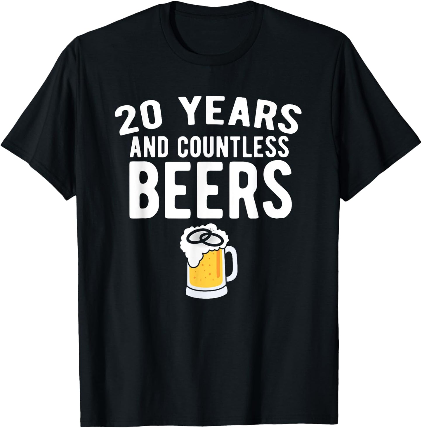 20th Wedding Anniversary Funny Husband Love Gift T-Shirt - T-Shirt | Black