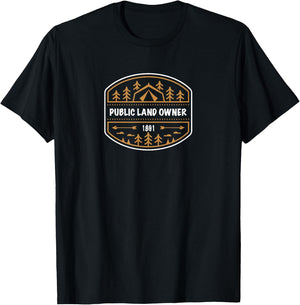 LIFE THREATENING LIFESTYLE Adult Modern Black Cotton Blend Short Sleeve - Small - Nature Camper T-Shirt - T-Shirt | Black
