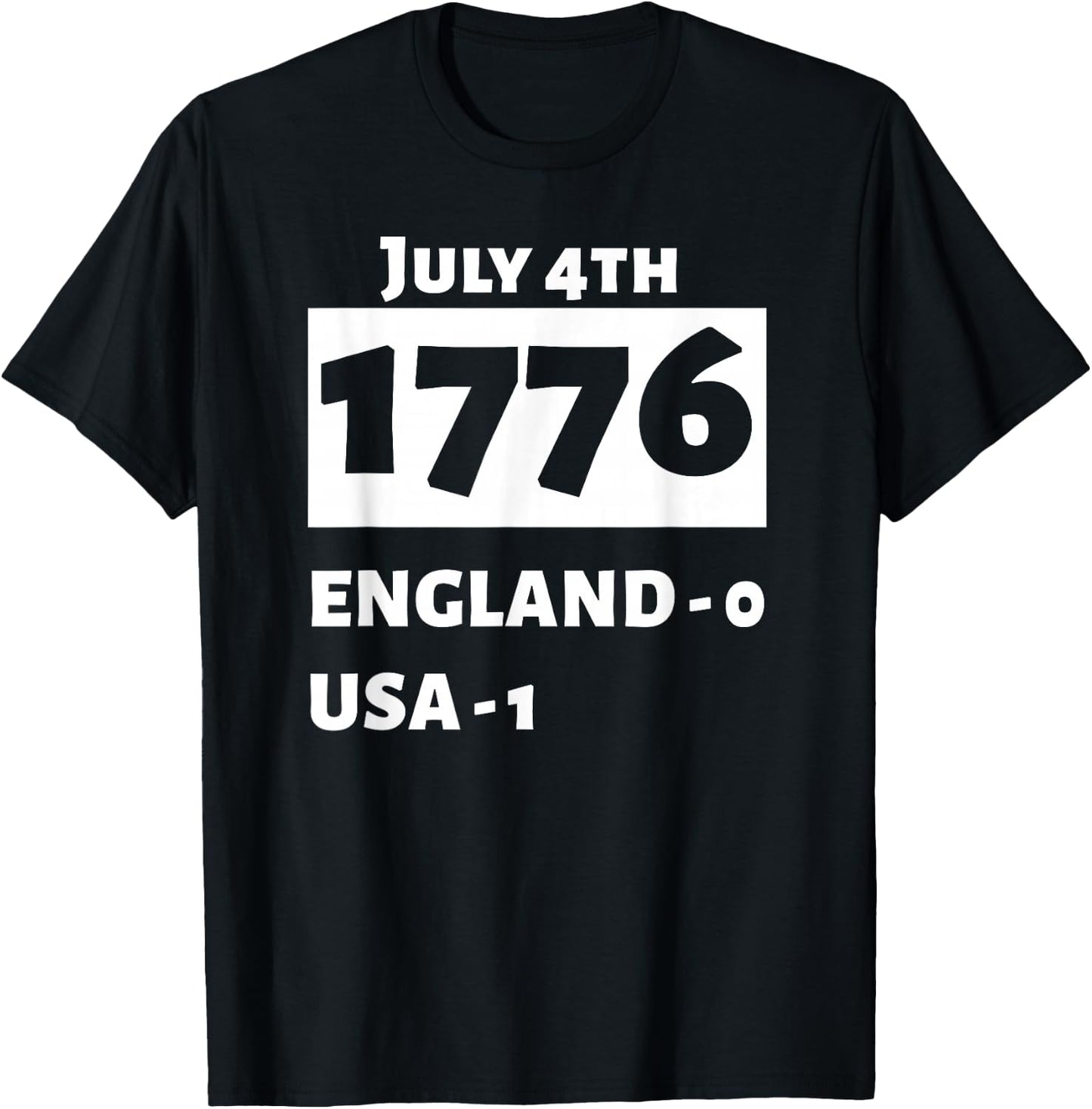 Patriotic for USA Fourth Of July 1776 Independence - Black, , Short Sleeve, Classic Fit, Small T-Shirt - T-Shirt | Black