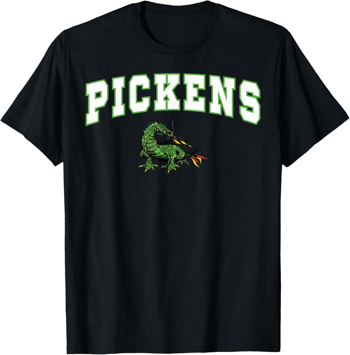 Pickens High School Dragons C2 T-Shirt - T-Shirt | Black