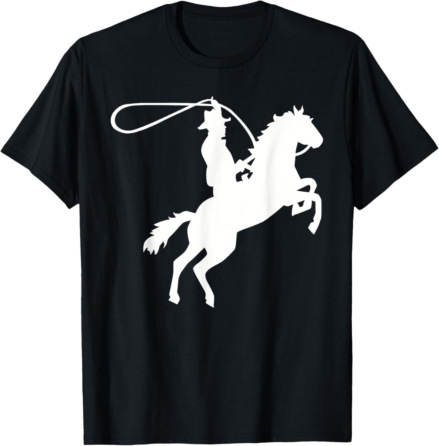 Cowboy with horse T-Shirt - T-Shirt | Black