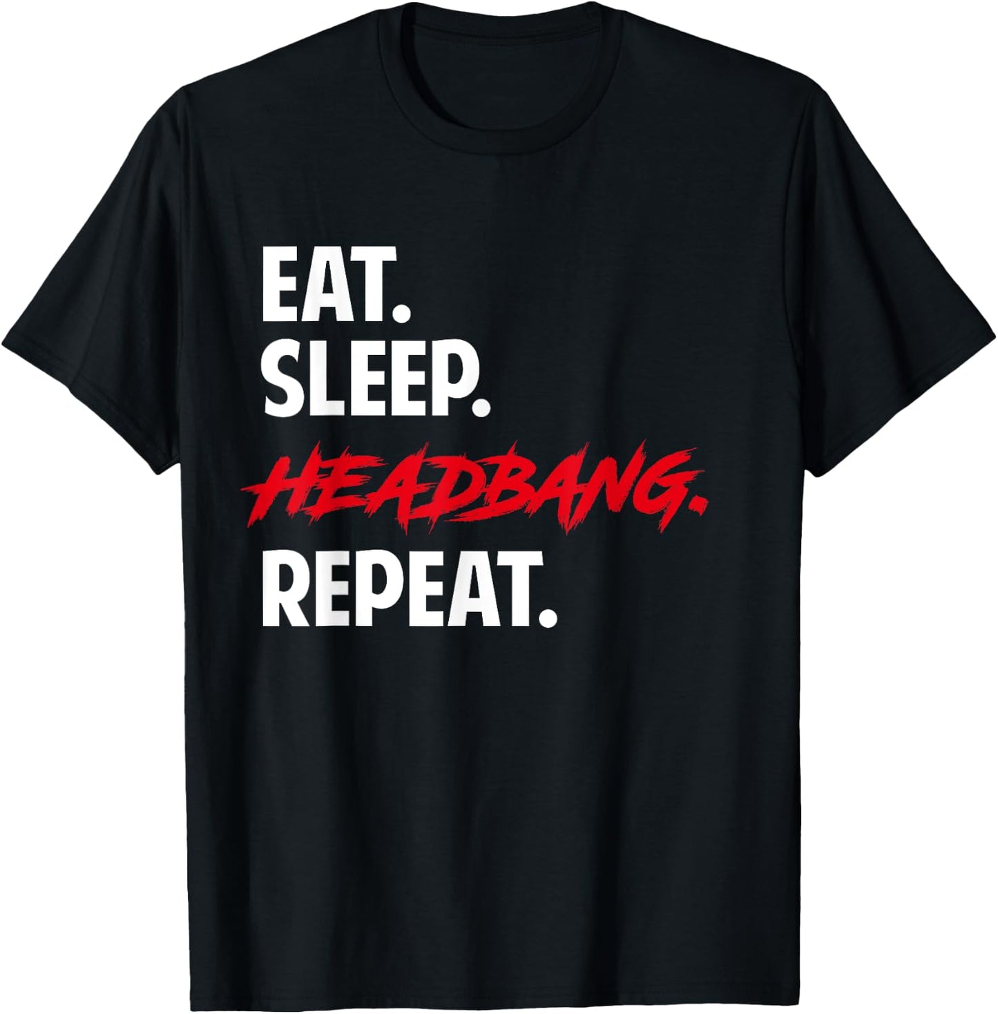 Funny Metal Hardrock Headbanger's Rock Music Festival T-Shirt - T-Shirt | Black
