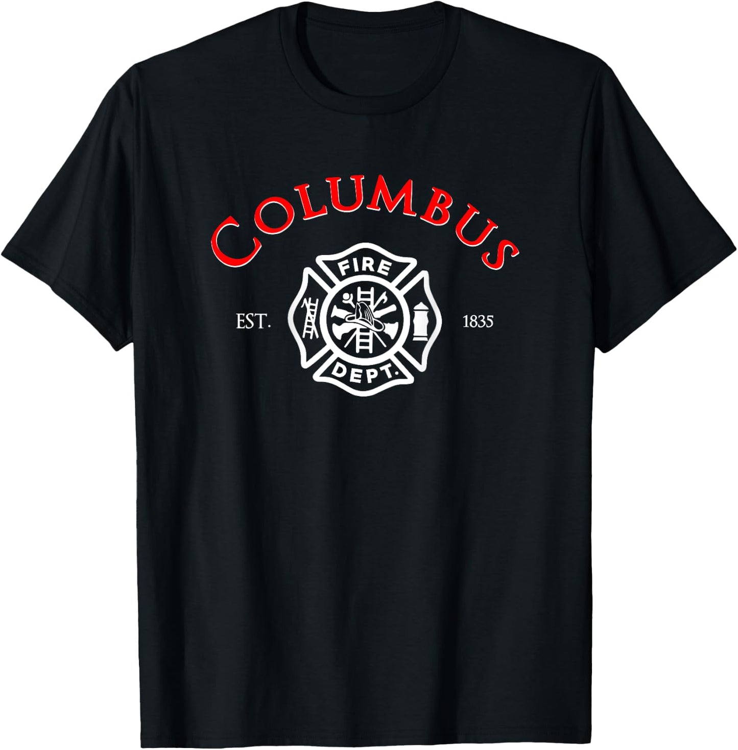 City of Columbus Fire Rescue Ohio Firefighter Duty T-Shirt - T-Shirt | Black