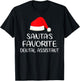 Santa's Favorite Dental Assistant Matching Family Xmas T-Shirt - T-Shirt | Black