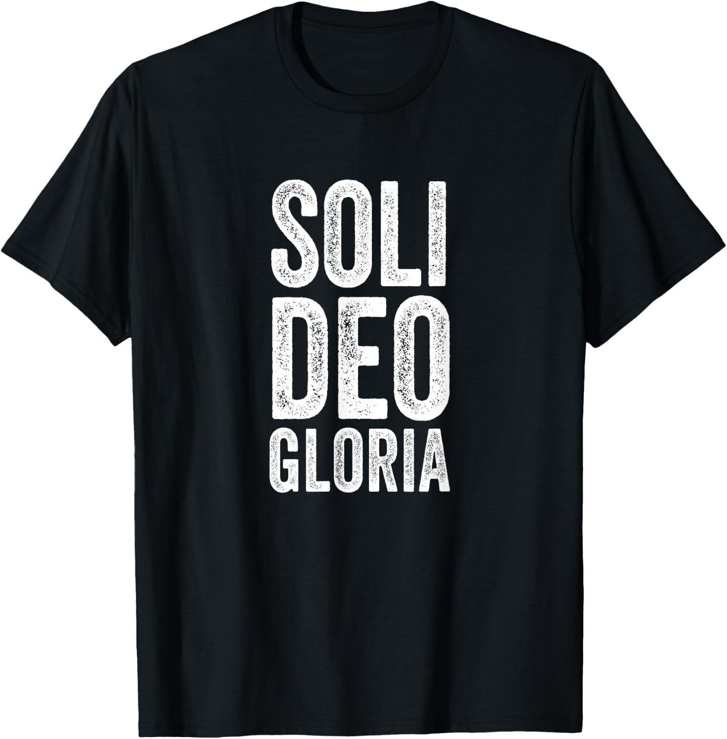 Christian Shirt Reformed Theology Soli Deo Gloria Jesus T-Shirt - T-Shirt | Black