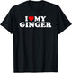 Redhead Design: I Love My Ginger Design T-Shirt - T-Shirt | Black