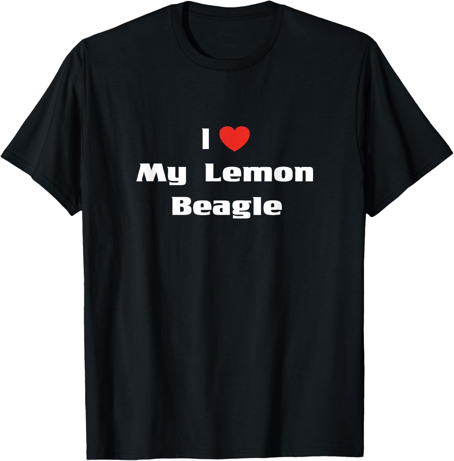 I Love My Lemon Beagle Shirt Dog Lovers Women Girls Kids T-Shirt - T-Shirt | Black