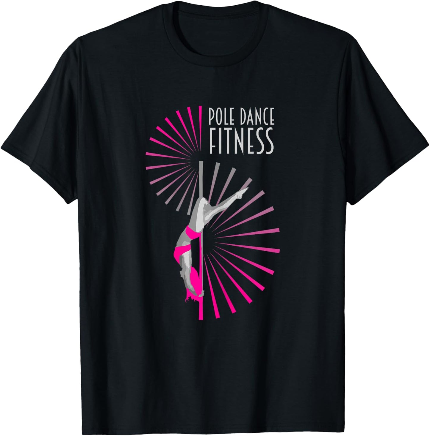 Pole Fitness Dance Graphic Cute Lady Dancer Gift T-Shirt - T-Shirt | Black