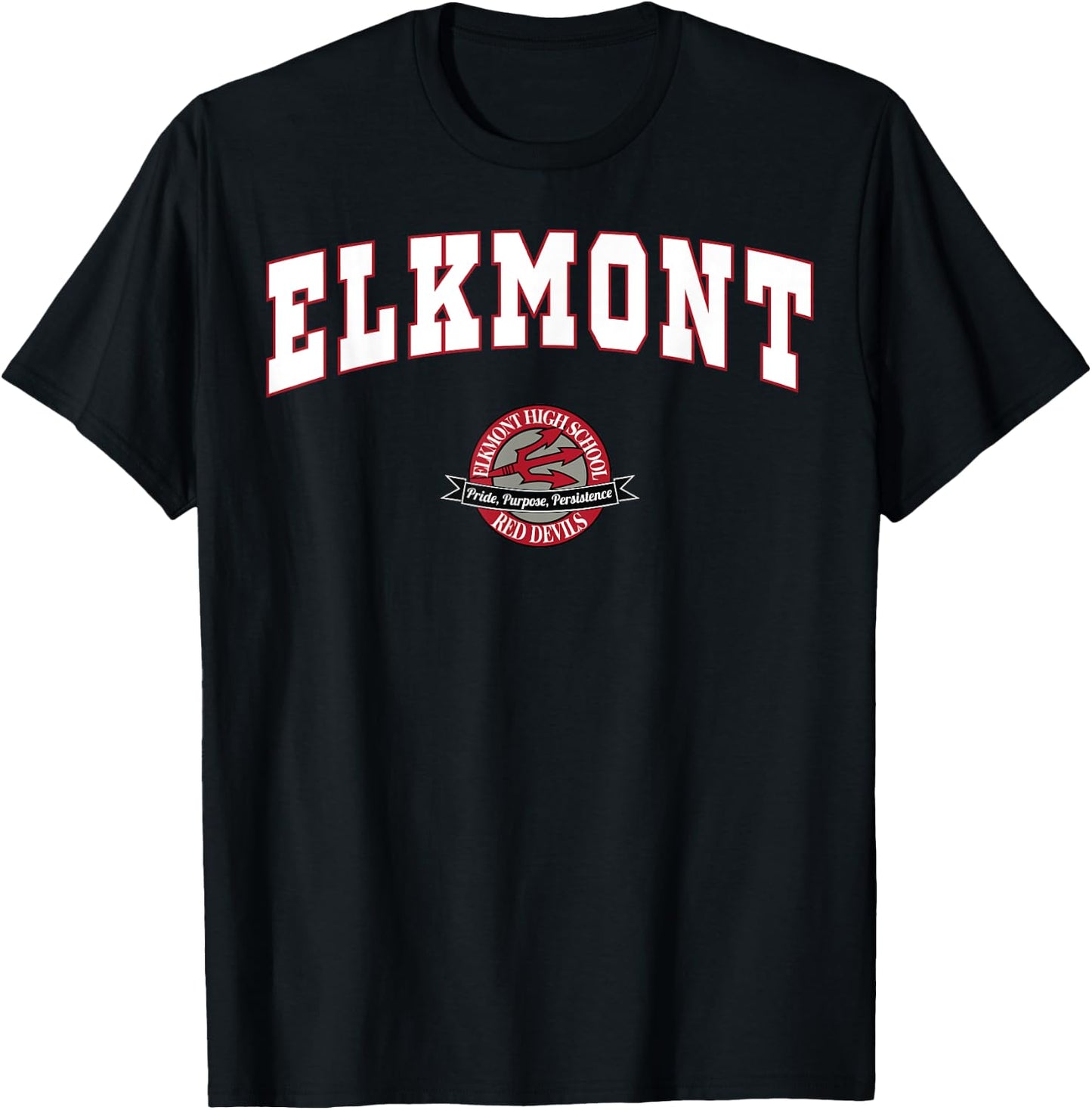 Elkmont High School Red Devils C2 T-Shirt - T-Shirt | Black