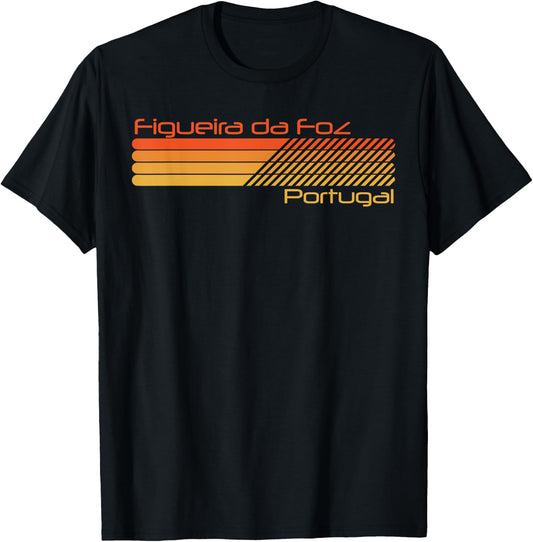 Retro Figueira da Foz Portugal T-Shirt - T-Shirt | Black
