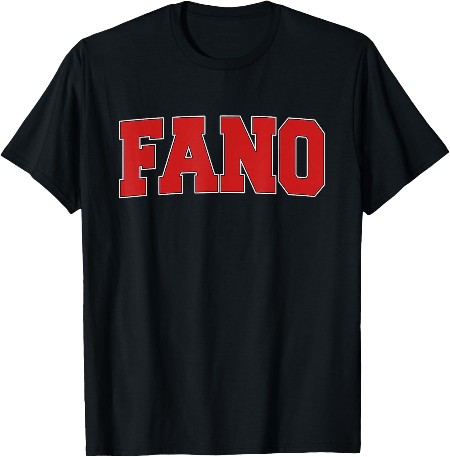FANO ITALY Varsity Style Vintage Retro Italian Sports T-Shirt - T-Shirt | Black