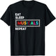 Theater Eat Sleep Musicals Repeat T-Shirt - T-Shirt | Black