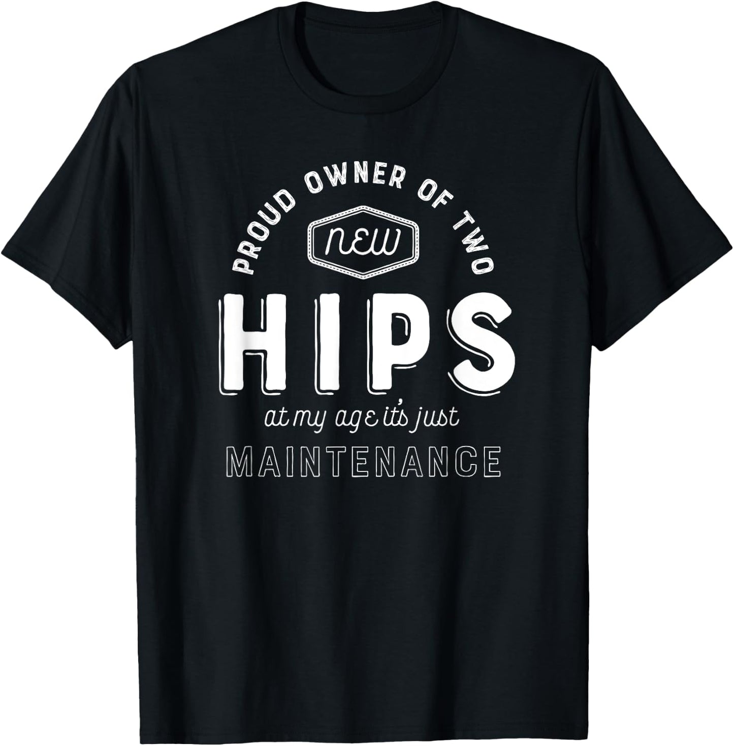 Hip Replacement Surgery Shirt Funny Get Well Gift Hospital T-Shirt - T-Shirt | Black