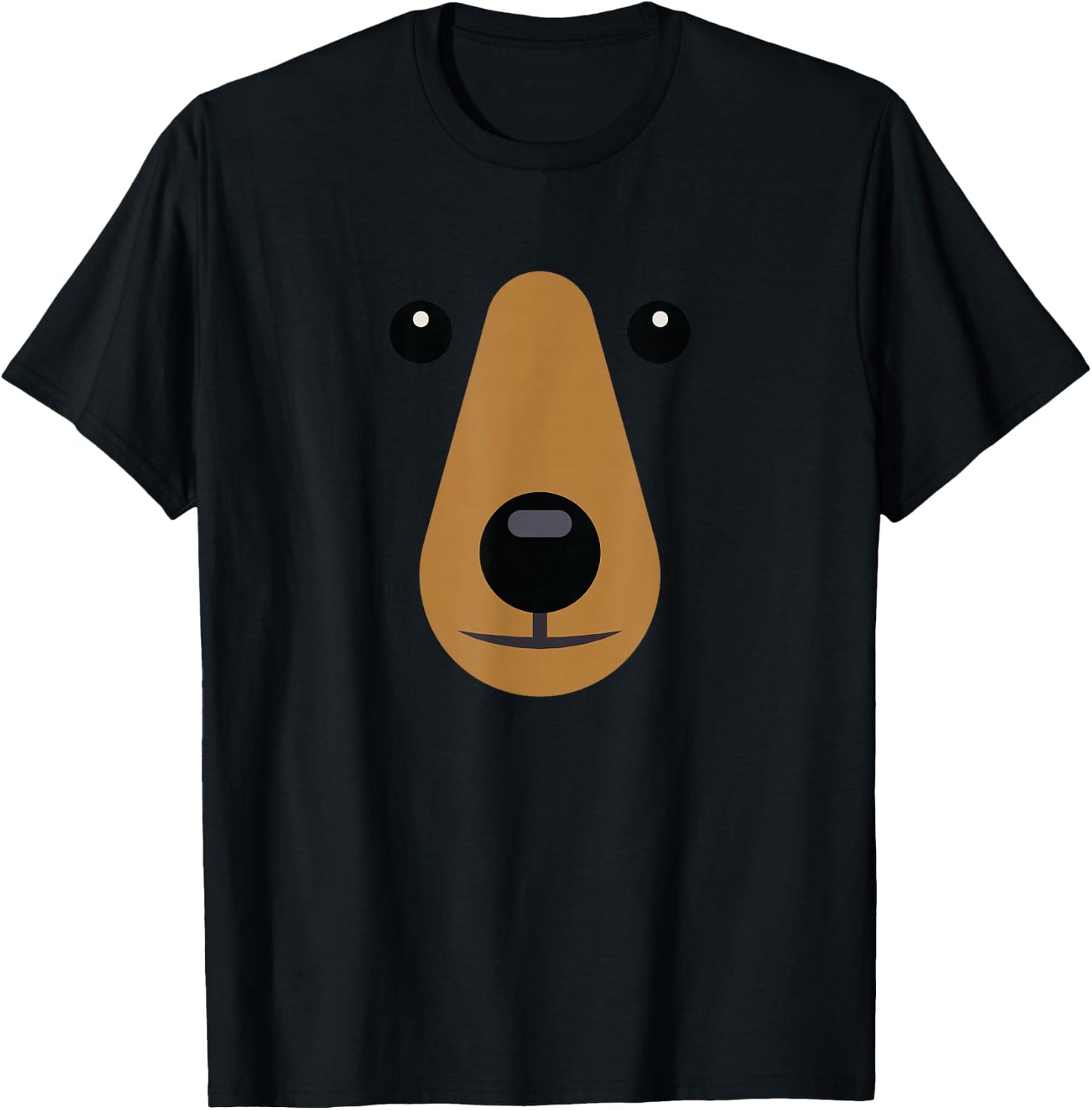 Bear Face Cute Easy Halloween Costume Kids Adults T-Shirt - T-Shirt | Black