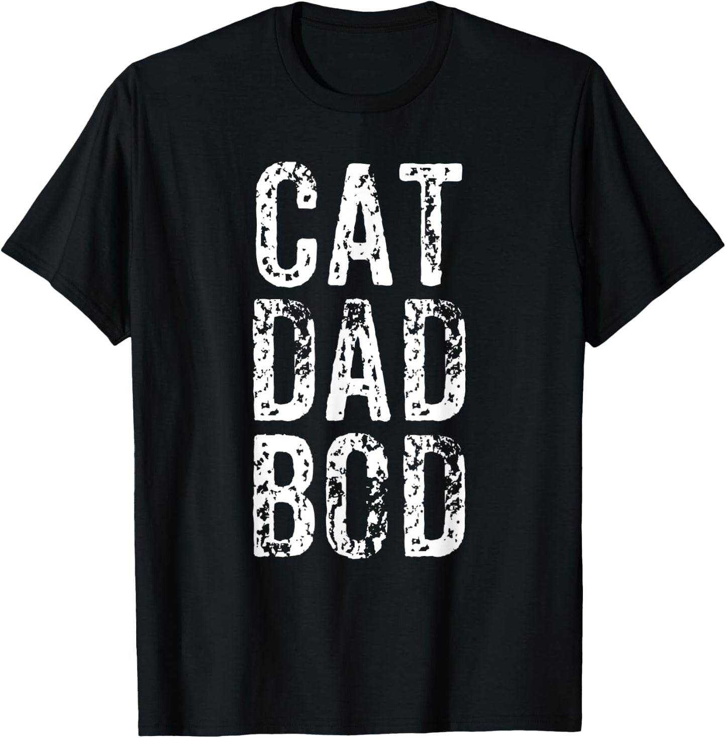 Funny Cat Dad Bod Pet Owner Fitness Gym Gift Women Girls Kids T-Shirt - T-Shirt | Black