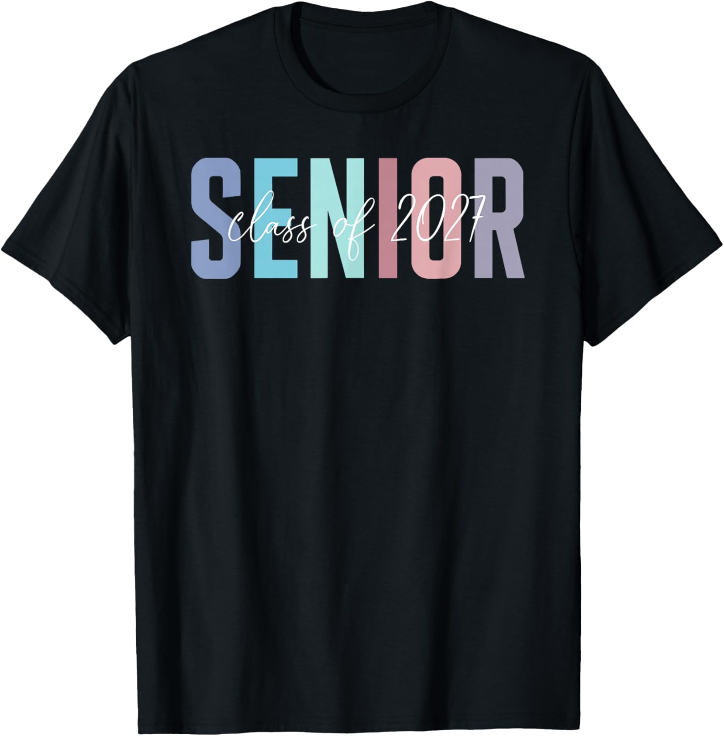 Senior 2027 Vintage High School Graduation Class of 2027 T-Shirt - T-Shirt | Black