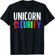 Unicorn Security Rainbow Halloween Costume T-Shirt - T-Shirt | Black