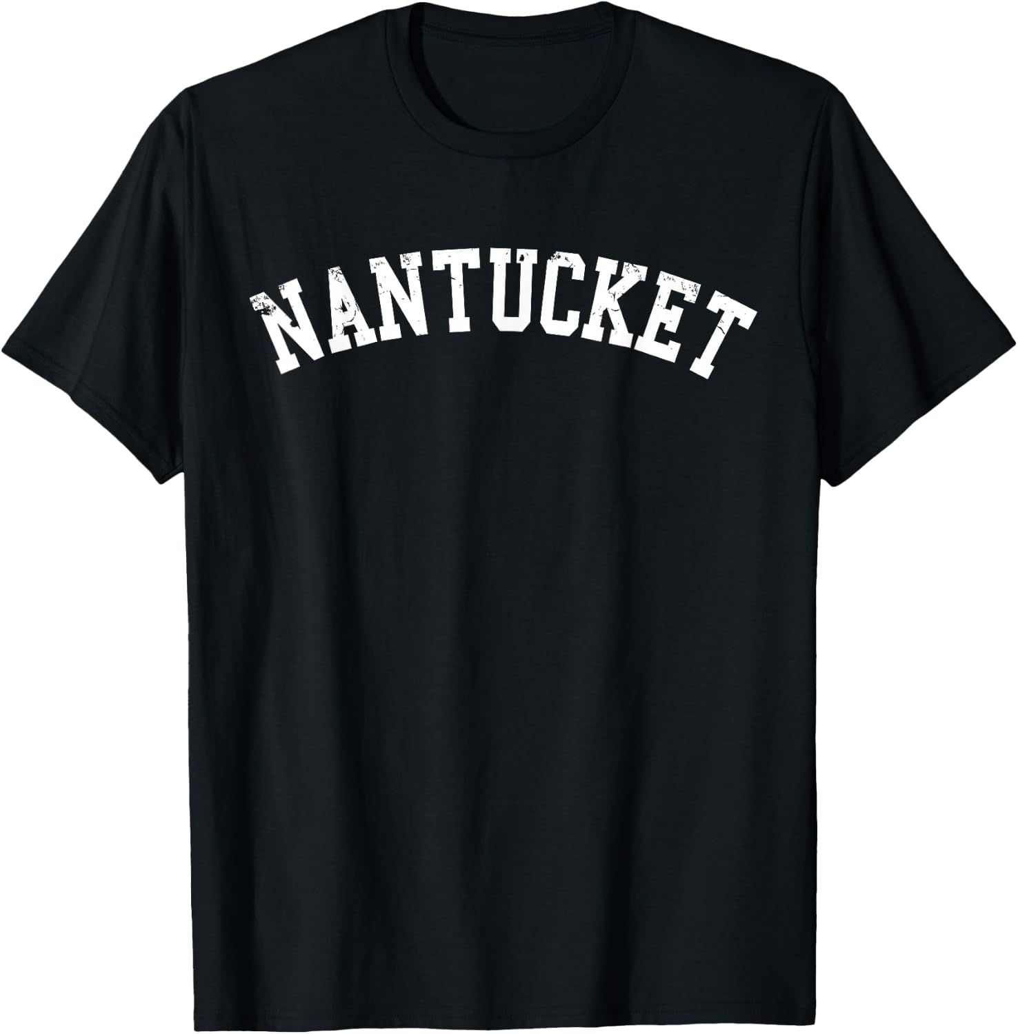 Classic Nantucket - Distressed Style T-Shirt - T-Shirt | Black