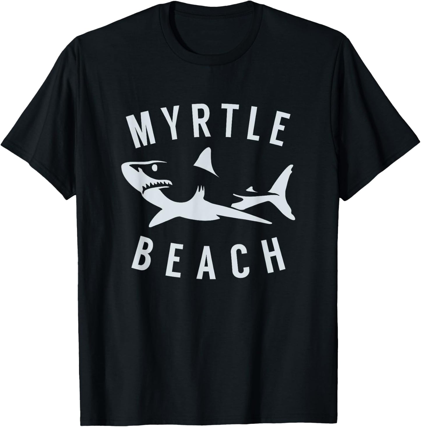 Myrtle Beach South Carolina T Shirt Shark SC Souvenir Men Women Girls Kids T-Shirt - T-Shirt | Black