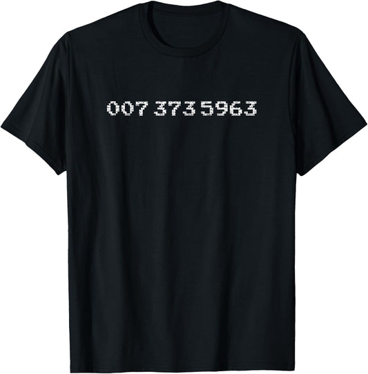 007-373-5963 : Vintage Famous 45s Video Game Codes Gift Men T-Shirt - T-Shirt | Black
