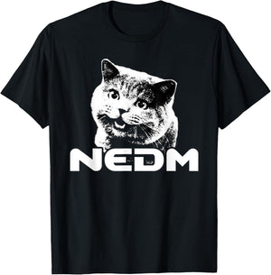 NEDM Not Even Doom Music Internet Cat Kitten Meme T-Shirt - T-Shirt | Black