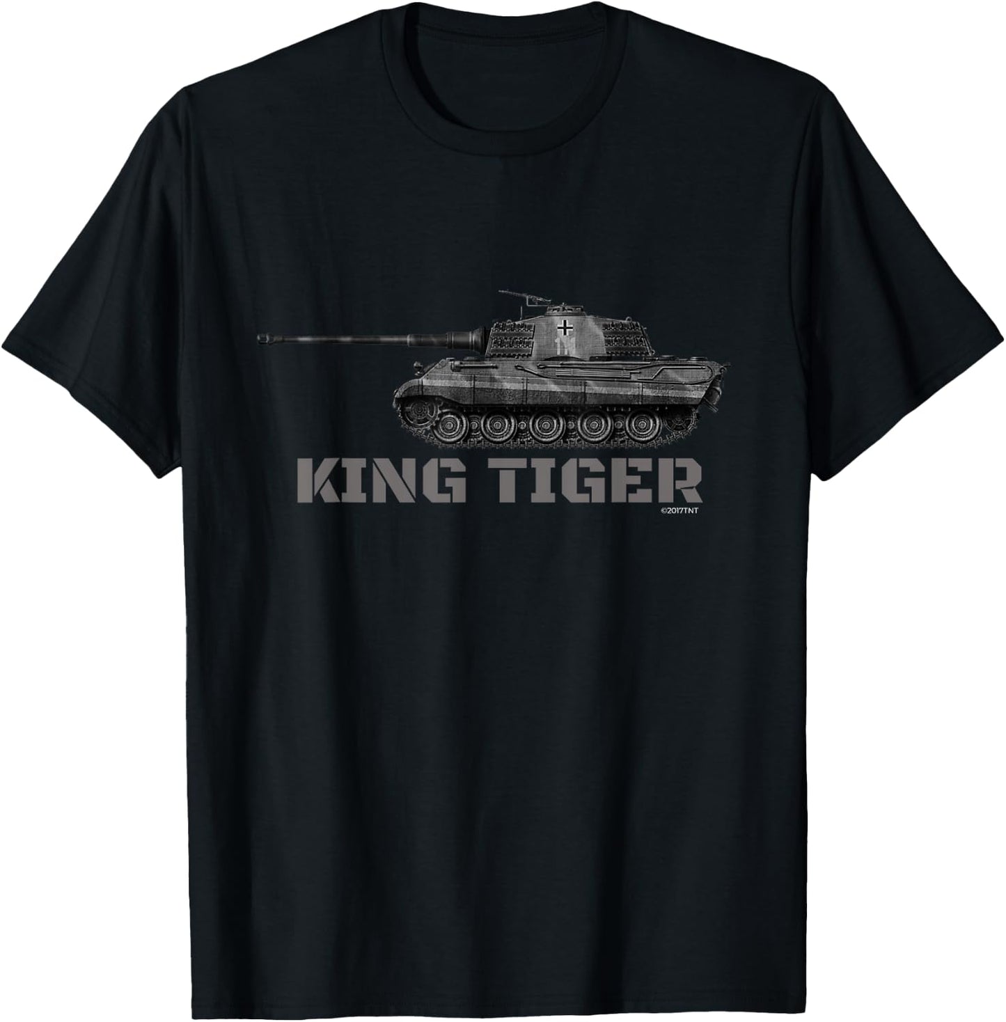 Panzer King Tiger WW2 German Tank T-Shirt - T-Shirt | Black