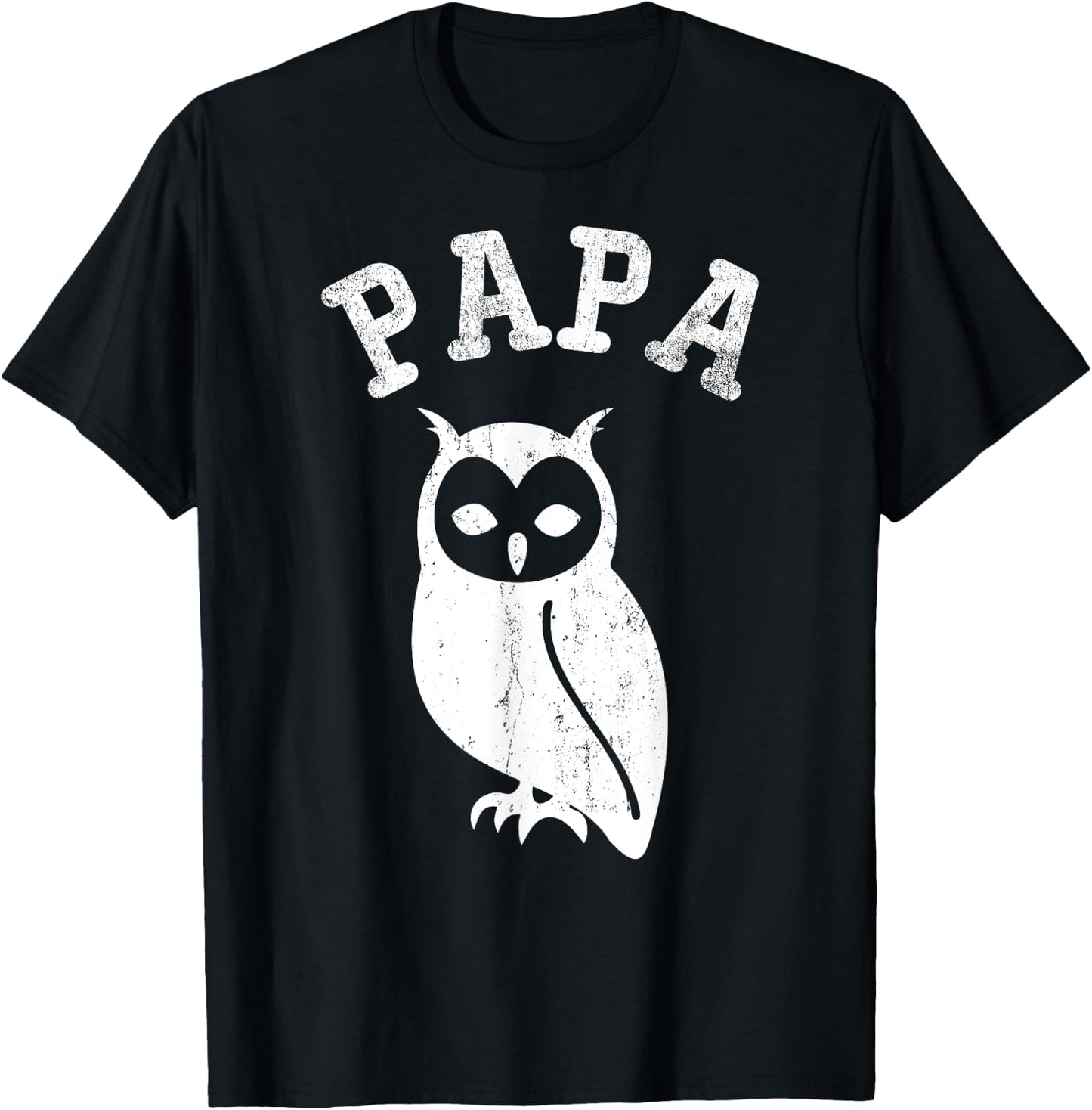 Papa OWL Funny Gift Dad T-Shirt - T-Shirt | Black