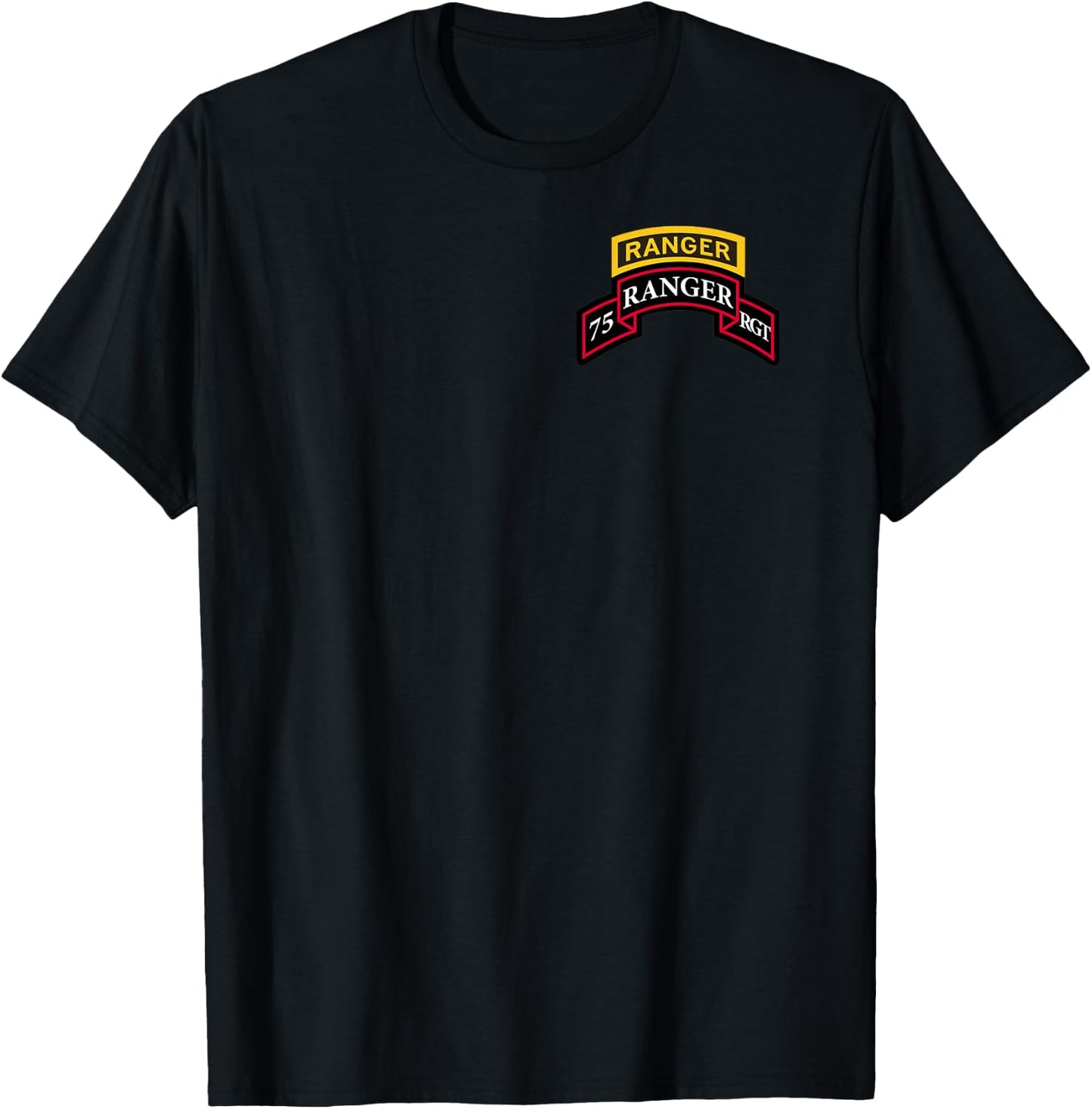 Army Ranger Shirt - 75th Ranger - Scroll & Tab "Classic" T-Shirt - T-Shirt | Black