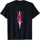 Afro Black Woman Pink Ribbon Dress Breast Cancer Awareness T-Shirt - T-Shirt | Black