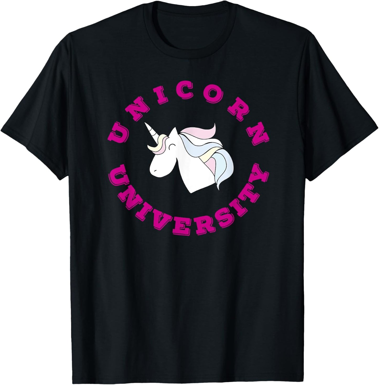 Unicorn University Cute Funny Cool T-Shirt - T-Shirt | Black