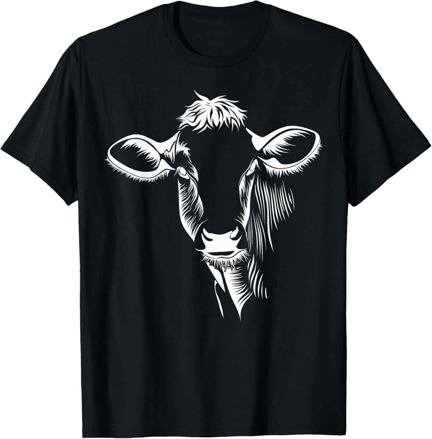Cute White Jersey Cow T-Shirt - T-Shirt | Black