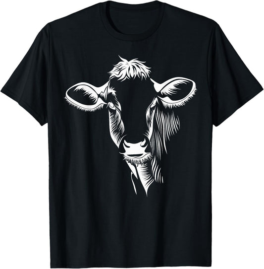 Cute White Jersey Cow T-Shirt - T-Shirt | Black