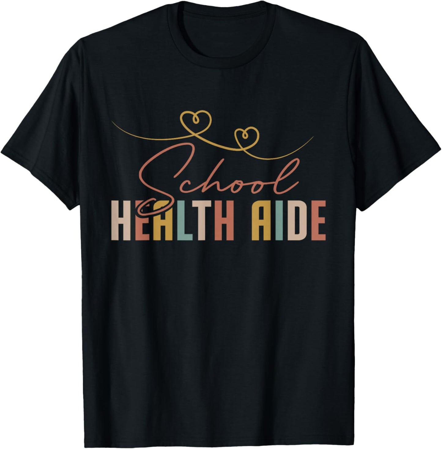 School Health Squad Team Appreciation School Health Aide T-Shirt - T-Shirt | Black
