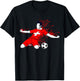 Switzerland Football Fans Jersey Swiss Soccer Lovers Sport T-Shirt - T-Shirt | Black