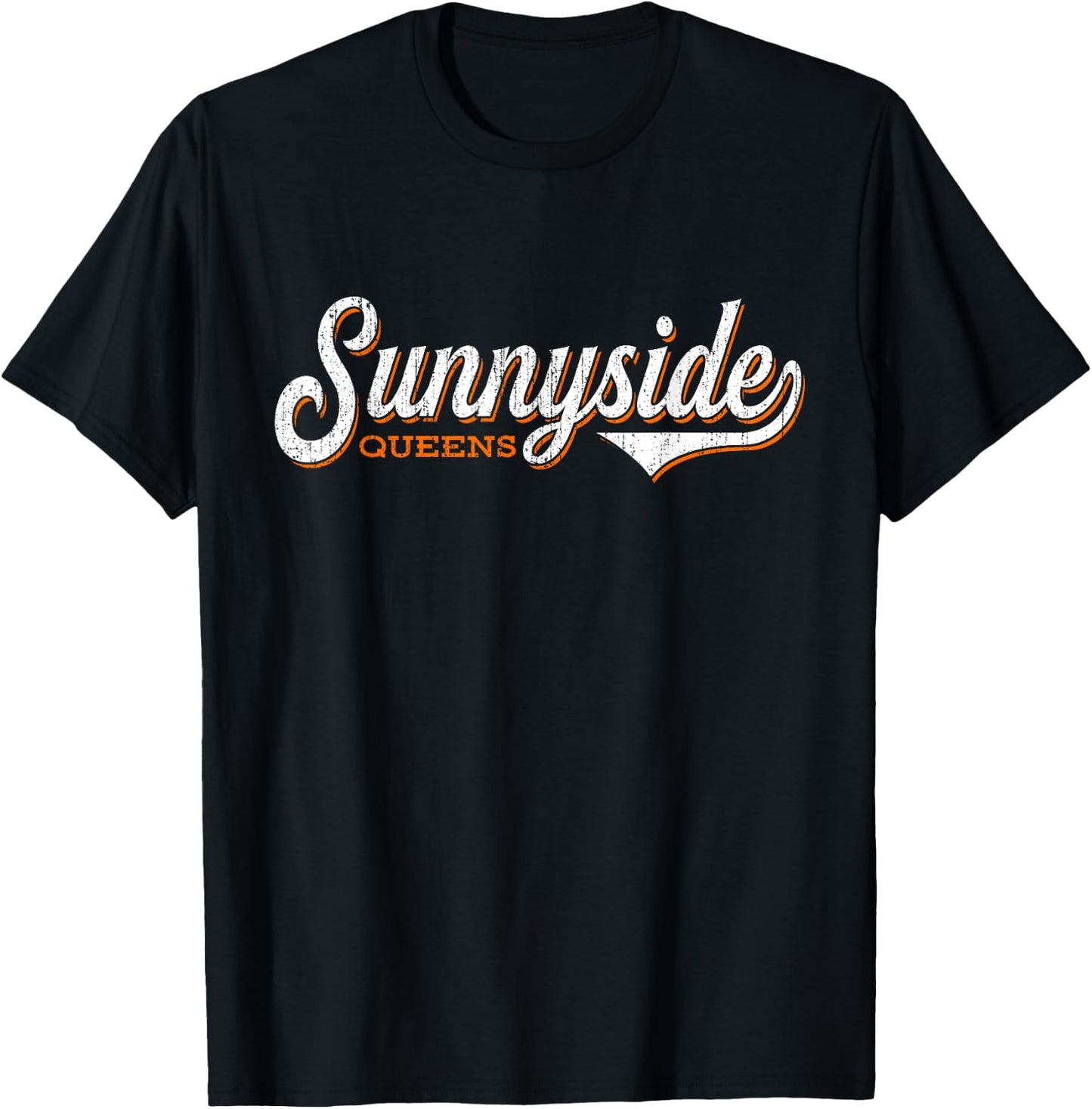 SUNNYSIDE NYC : Retro Queens New York T-Shirt - T-Shirt | Black