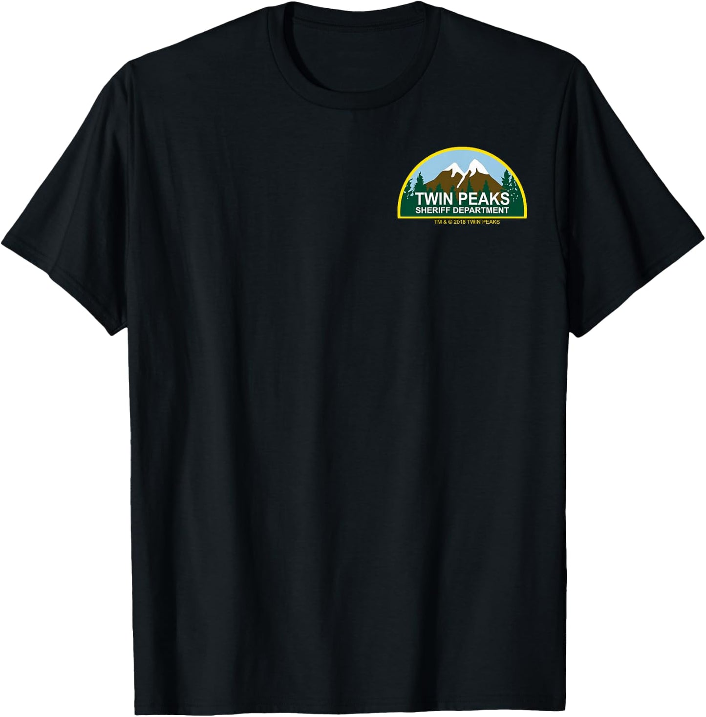 Twin Peaks Retro Sheriff Department Pocket Badge T-Shirt - T-Shirt | Black