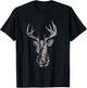 Eight Point Buck Deer Silhouette Woodlands T Shirt T-Shirt - T-Shirt | Black