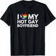 I Love Heart My Hot Gay Boyfriend Funny Y2K Gay Pride LGBTQ+ T-Shirt - T-Shirt | Black