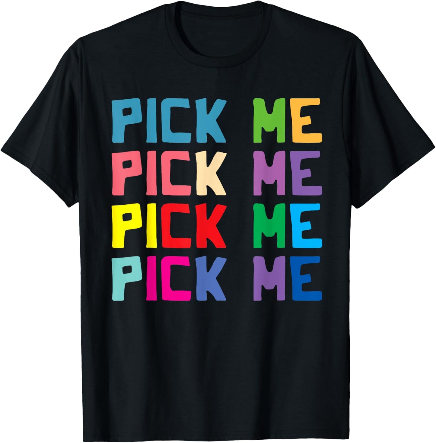 Come on down game show Pick Me Colorful T-Shirt - T-Shirt | Black