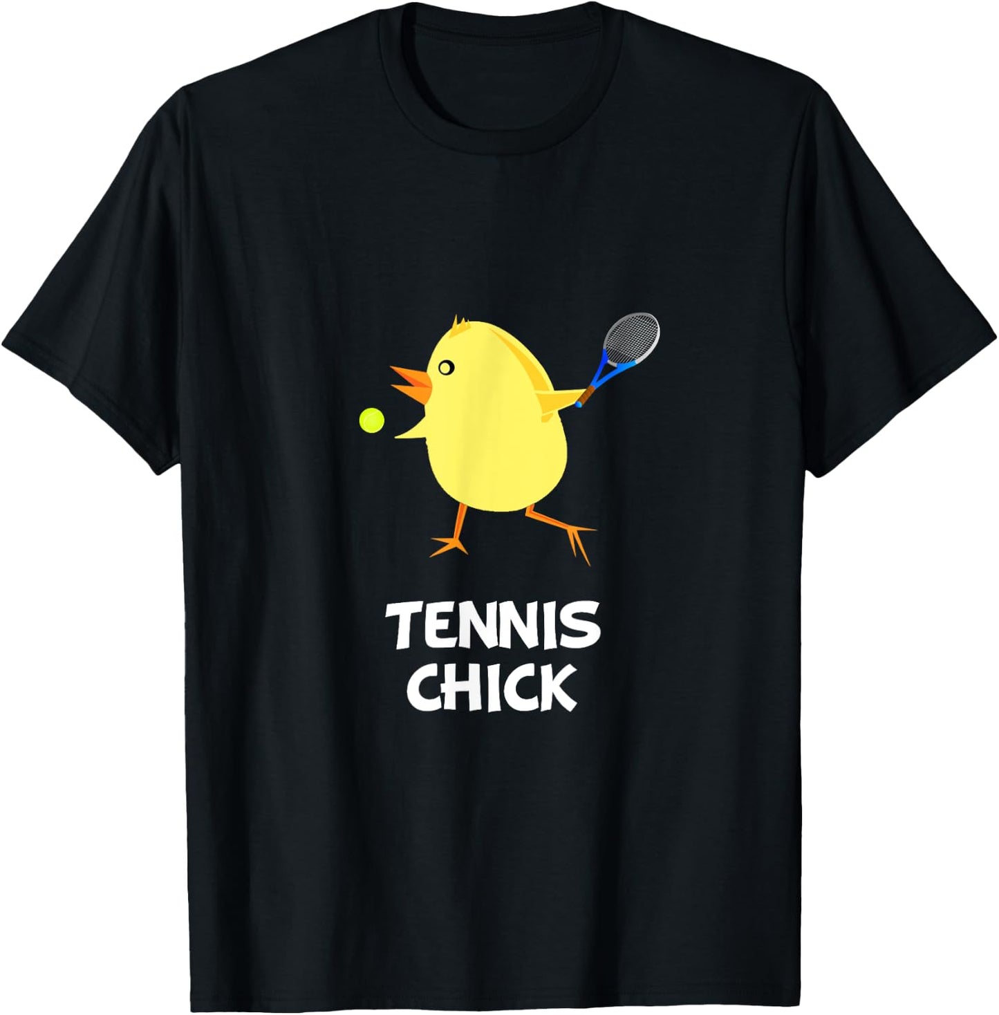 Tennis Chick Funny Fan T-Shirt - T-Shirt | Black