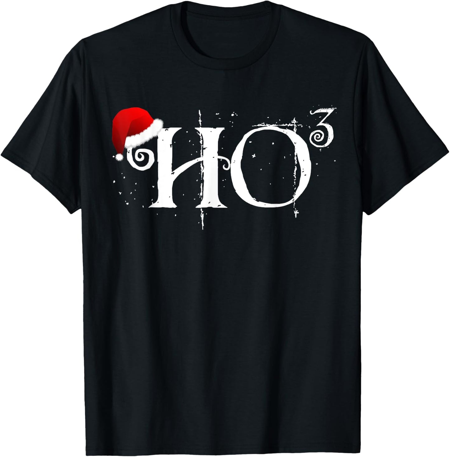 Funny Ho Ho Ho Shirt - Ho to The Third Power Santa T-Shirt - T-Shirt | Black