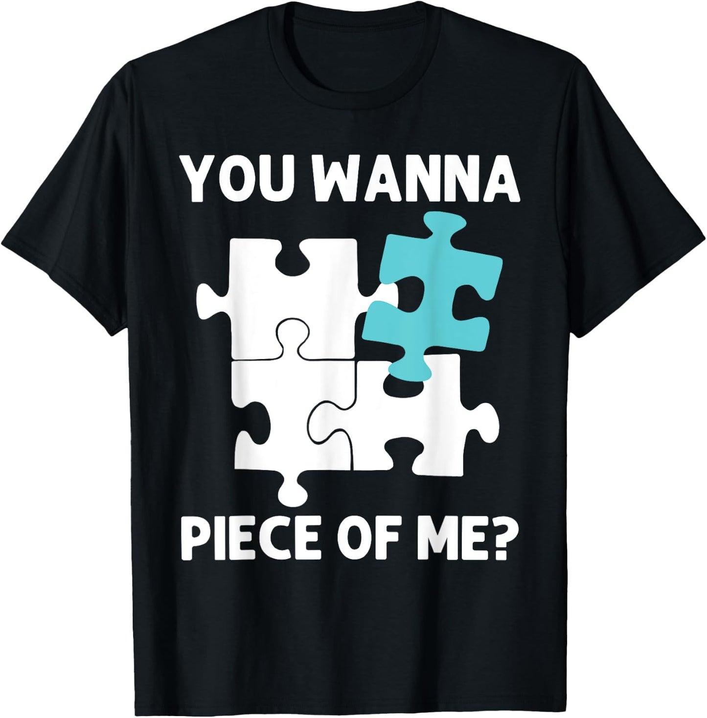 Funny Jigsaw Puzzle Design Women Adults Puzzle Lover T-Shirt - T-Shirt | Black