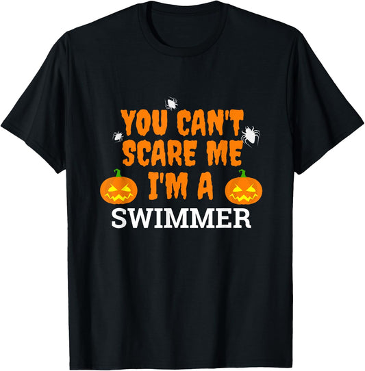 Can't Scare Me I'm a Swimmer Halloween Scary Swim Team T-Shirt - T-Shirt | Black
