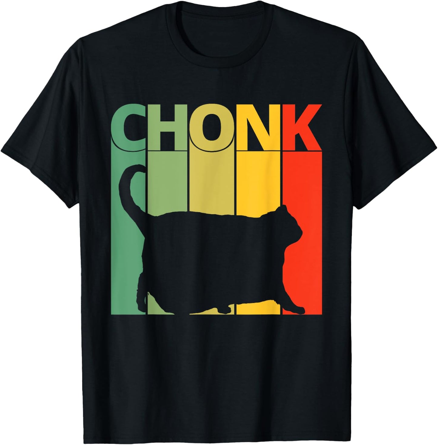Chonk Cat Meme Shirt | Funny Chonk Big Chungus Shirt Men Women Girls Kids T-Shirt - T-Shirt | Black